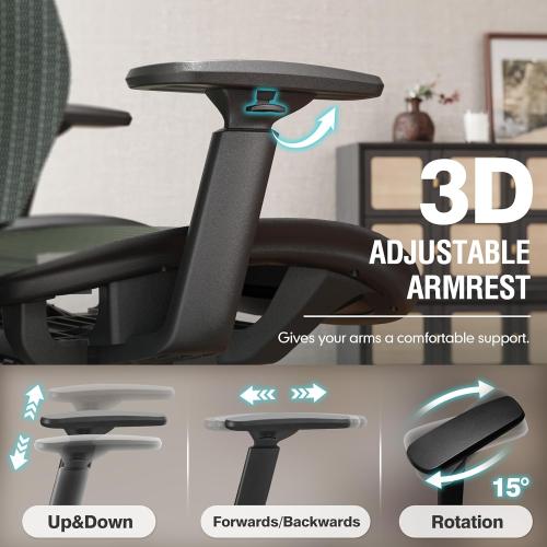 ELABEST T96 Mesh Office Chair,Ergonomic Computer Desk Chair,Sturdy Task Chair- Adjustable Lumbar Support & Armrests,Tilt Function,Comfort Wide Seat,Swivel Home Office Chair