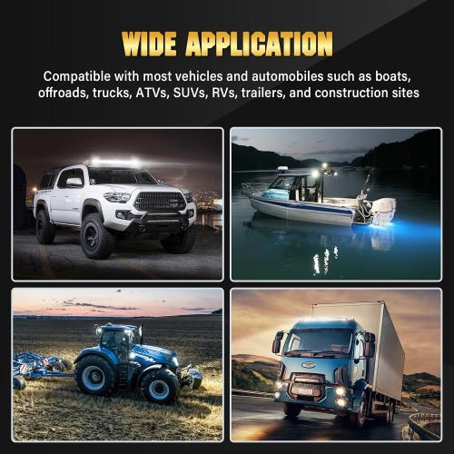 SKYWORLD 2 X 4 inch 15W Single Row LED Light Bar Low Profile Ultra Thin Slim Mini Spot Off Road Driving Lights Led Fog Lights Boat Lighting ATV SUV UTV Truck