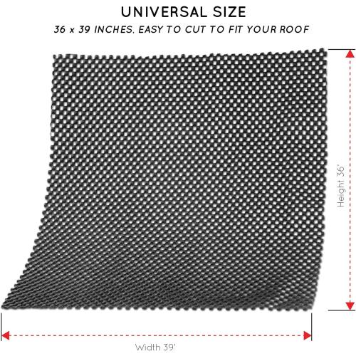 ROOF CARGO BAG PROTECTIVE MAT for Car Roof Storage Bags with EXTRA PADDING and GRIP Place the car roof mat under any rooftop cargo bag TOP UNIVERSAL ROOF RACK PAD for PROTECTION from Car Roof Racks