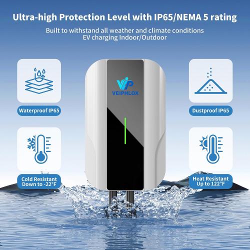 Level 2 EV Charger 40 Amp, EV Chargers for Home 240V, Electric Car Charger 9.6kW, Outdoor/Indoor Electric Vehicle Fast Charging Stations, EVSE with NEMA 14-50 Plug, 25ft Cable, J1772