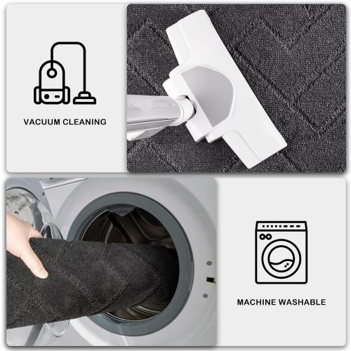 PURRUGS Dirt Trapping Door Mat 20 x 31.5, Non-Slip Machine Washable Entry Rug, Shoe Scraper, Dog Doormat, Super Absorbent Welcome Mat for Front & Back Door, Muddy Wet Shoes & Paws, Charcoal