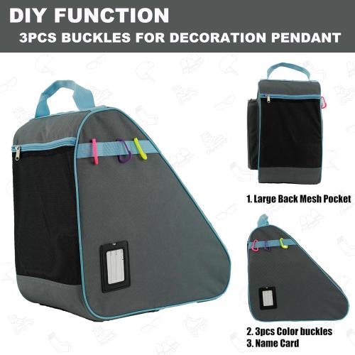 Skate Bag for Ice, Inline, Roller & Quad Skates - Kids & Adults