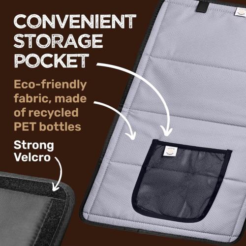 Living in a Bubble RV Door Window Shade, Foldable Magnetic Blackout Caravan Window Cover - UV Protection Heavy Duty Camper Trailer Door Windows Covering (16x25)