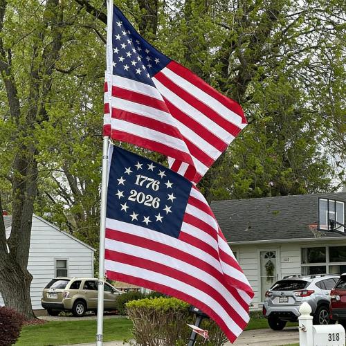 AMZFLAG 2026 250 Anniversary USA Flag 3X5 ft, Embroidered 1776 2026 American Betsy Ross Flags for 250th Anniversary Outside, Bennington 13 Colonies US 250 American Flag with 2 Brass Grommets