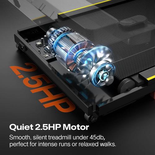 Walking pad Smart with APP, 3-in-1 Under Desk Treadmill for Home and Office, 2.5 HP Portable Walking Jogging Running Machine with Remote Control and LED Display