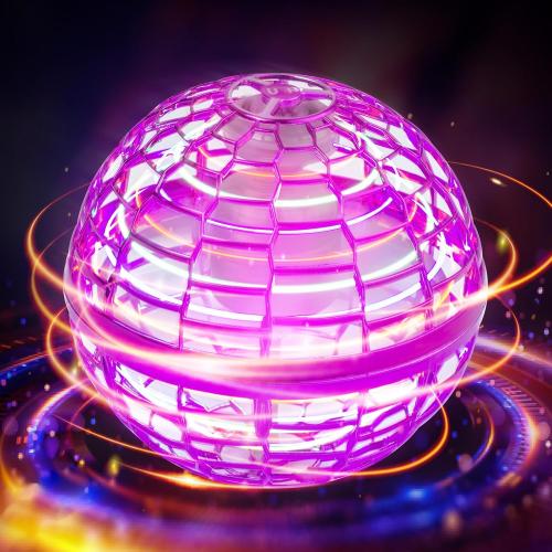 Hoofun Flying Orb Ball Toy 2023 Galaxy Ball,Cosmic Globe Boomerang Hover Orb Ball, Galactic Fidget Spinner, Hand Drone Ball, Kids Toys for Boys Age 6 7 8 9 10 11 12 Boys Girls Cool, Pink