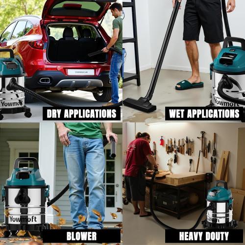 4 Gallon Cordless Shop Vac Compatible with Makita 18V Battery, Cordless Shop Vacuum Wet and Dry with 16 Kpa Strong Suction & Blower, Battery Powered Shop Vac for Car, Home and Garage (Tool Only)