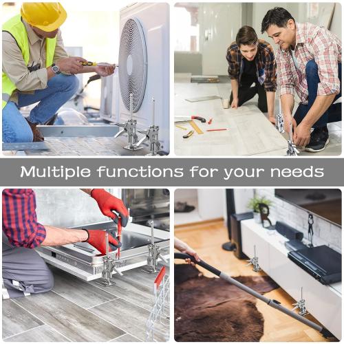 2Pcs Metal Labor Saving Arm Jack, Load-Bearing 440 lb Multi-Function Height Adjustment Lifting Device Arm Tool Lift Wall Tile Locator Door Panel Lifting Cabinet Jack Board Lifter