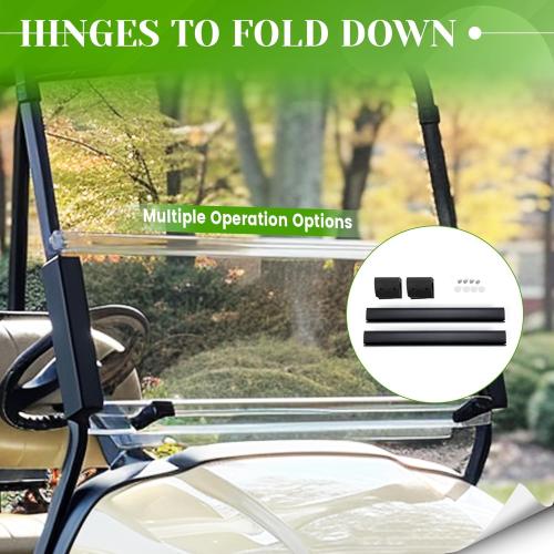 HECASA Clear Windshield Compatible with 1985-1995 Yamaha G2/G9 Models Golf Cart Fold Down Windscreen