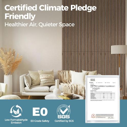 10 PCS.....Sound Proof Foam Panels for Walls-Wood Wall Slat Acoustic Panels for Wall and Ceiling-96x24Inches 2 Soundproof Solar Panels,3D Wall Panels for Home Decor (Walnut)