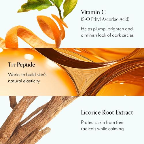 Bliss Bright Idea Vitamin C Eye Cream - Brighten & Hydrate Anti-Aging Treatment, Reduces Fine Lines, Boosts Collagen & Firms, 3-O-Ethyl Ascorbic Acid, Tri-Peptide & Licorice Root, 0.5fl oz