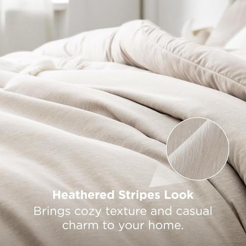 Bedsure king Comforter  - Beige Soft Bedding for All Seasons, Cationic Dyed King Size Comforter 120x98