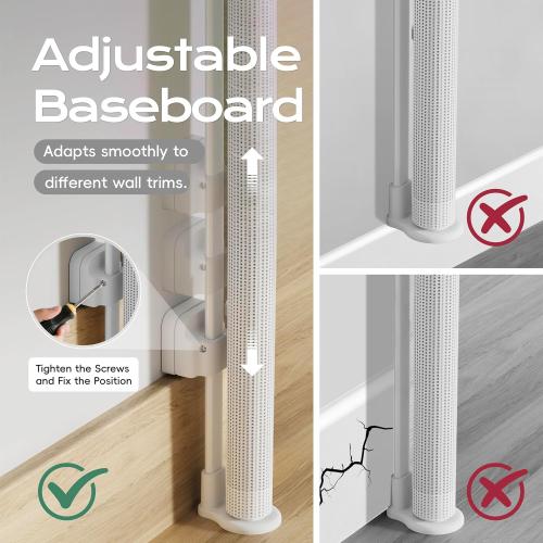 Retractable Baby Gate for Stairs, 55 Wide 38 High Pet Gate with Auto-Retract System, One-Hand Operation, Mesh Baby Gate for Doorways, Hallways, Decks, Indoor & Outdoor, White