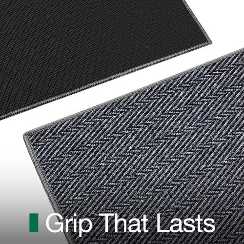 LUMI Ultra Thin Indoor Door Mat for Entrance 36x56, Non Slip Entryway Mat, Low Profile Doormat, Unique Herringbone Design Carpet for Inside, Patio, Porch, Medium Gray