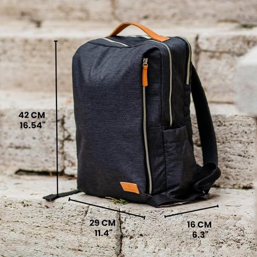 Nordace Siena Smart Backpack with USB Charging - 15.6 Inch Laptop Backpack, 19L Daily Backpack for Travel, Everyday, or Work (Black)
