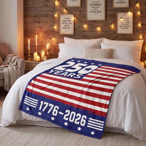 Tieshankao 4th of July Throw Blanket – American Flag Patriotic Decor for Independence Day, Veterans, Women, 250th Anniversary-Themed Gifts
