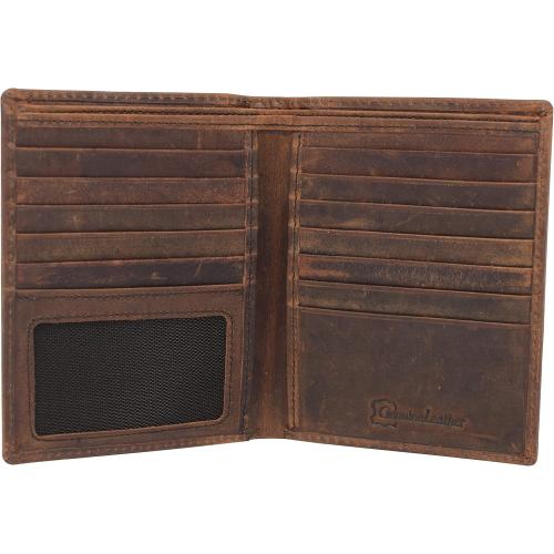 RFID Blocking Bifold Hipster Credit Card Wallet Premium Lambskin Leather (Vintage)