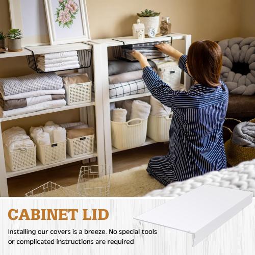 Hoolerry 5 Pcs Wire Shelf Covers Foamed PVC Wire Rack Covers for Removable Closet (Not Wood) Pantry Shelves for Cabinet Bathroom Kitchen Shelving Decoration(White,36x16inch)