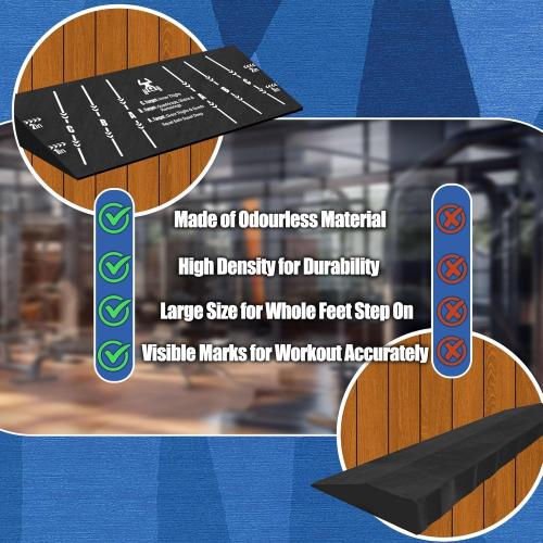 Squat Wedge Block One Piece: Heel Elevated Slant Board for Squats Weightliting Home Gym Squat Wedge