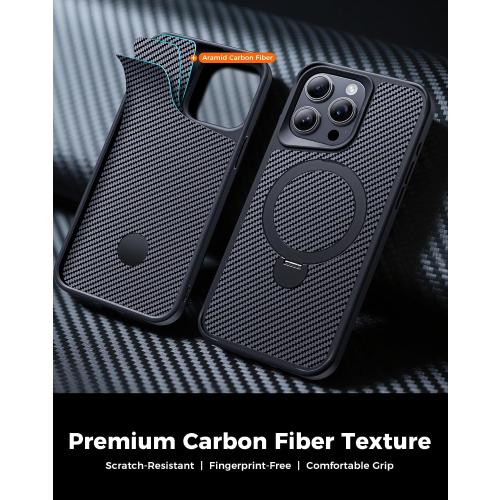 Designed for iPhone 14 Pro Max Case with Stand, Black