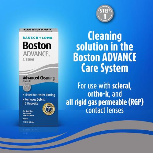 Boston ADVANCE Cleaner Contact Lens Solution for Rigid Gas Permeable Lenses from Bausch   Lomb, 1 fl. oz.