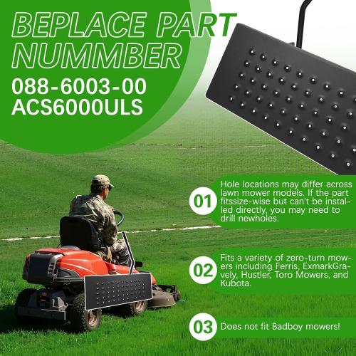 ACS6000ULS Lawn Mower Chute Blocker,Compatible with Most Zero Turn Mowers,Mower Chute Blocker Replace Part Number 088-6003-00, 088600300