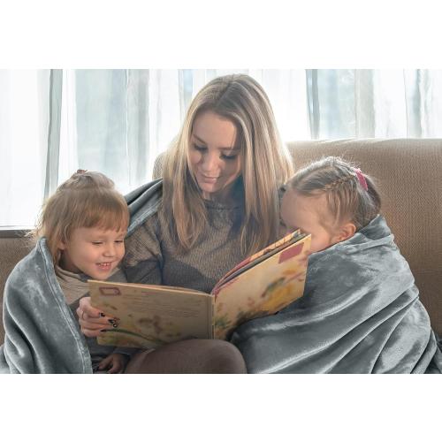 Ash Grey 300GSM Luxury Anti-Static Fuzzy Soft Microfiber Bed Kind size