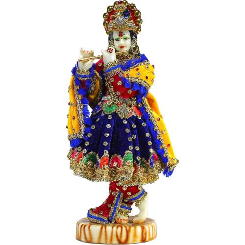 Size 11 eSplanade Hand-Carved God Kishan Krishna Murti Idol Statue Sculpture - 11 Inches - Resin