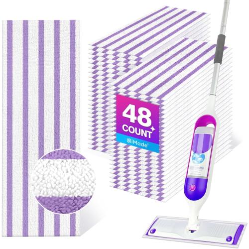 23 Pack Mop Pads Compatible with Swiffer Powermop, Washable Microfiber Pads Replacement for 13 ''-14.5 '' Mops - PowerMops Refills for Most Floor Types