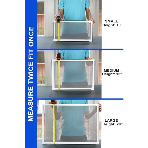 Expandable Window Screens for House Windows 20 H x 28-53 W inches - 2 Pack Large Adjustable Window Screens, Ideal Replacement Window Screens