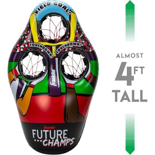 Franklin Sports Kids Football Target Toss Game - Inflatable Throwing Target Toy with Soft Mini Footballs - Fun Kids Sports Game