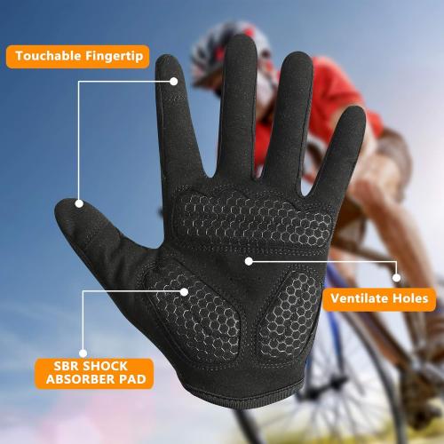 Size L Full Fingers Workout Gloves for Women & Men - Gym Gloves with Extra Grip Foam Padding & Anti-Slip for Fitness, Training & Cycling