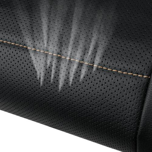 CAR PASS Universal FIT Piping Leather Car Seat Cover, for suvs,Van,Trucks,Airbag Compatible,Inside Zipper Design and Reserved Opening Holes (Full Set, Black and Beige)