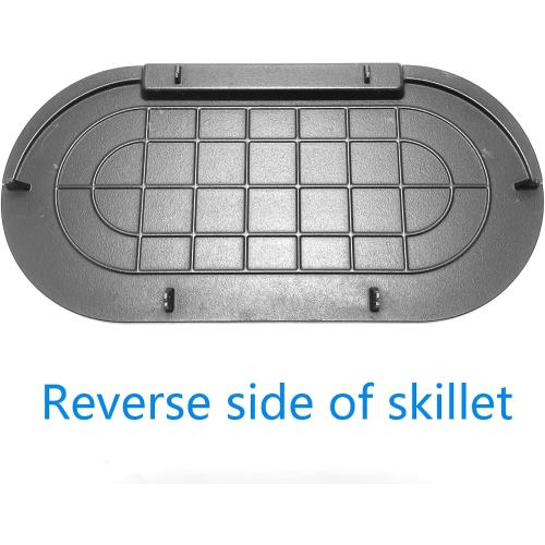 C981 Cast Iron Nonstick Cooking Griddle plate Replacement Parts for Coleman Swaptop RoadTrip Portable 285 LX LXE LXX Grills 26-1/2 x 13-1/2