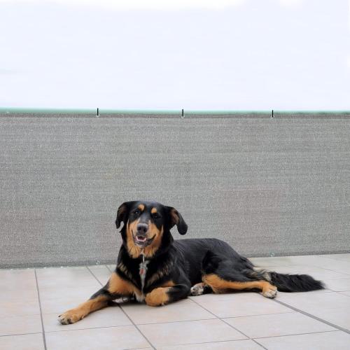 SUNNY GUARD 2.5/2.6/3/3.3/4/5/6/8 Balcony Privacy Screen Fence, Apartments Railing, Heavy Duty Wind Block Screen for Outdoor,Porch,Patio,Deck Privacy, size unknow Grey（We Make Custom Sizes）