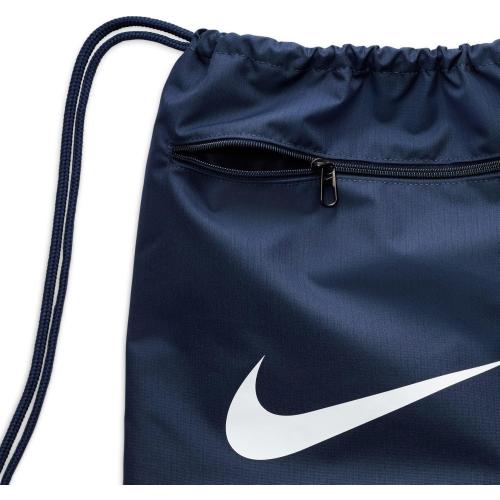 Nike Brasilia 9.5 Training Gym Sack, Midnight Navy/Black/White, Medium