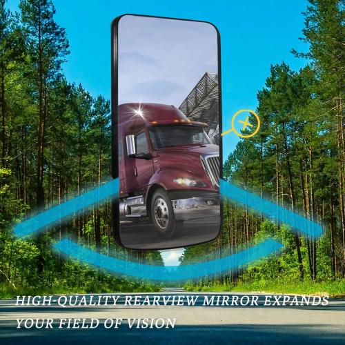 BLACK Replacement International Lt625 Hood Mirror compatible with 2018 LT625 (Main Mirror, Pair)