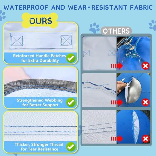 Herding Ball for Dogs and Horses,18 Jolly Ball for Dogs, Dog Herding Balls for Australian/German Shepherd, Improved Bite-Resistant, Agility Training Equipment Reinforced Sewing Dog Toys - Blue Medium