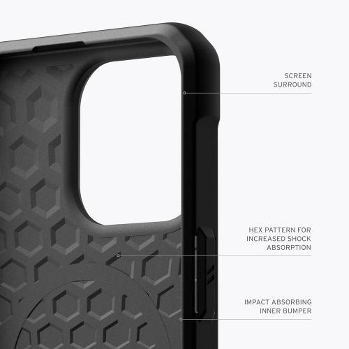 URBAN ARMOR GEAR UAG Case [Updated Ver] Compatible with iPhone 15 Pro Case 6.1 Metropolis LT Kevlar Black Built-in Magnet Compatible with MagSafe Charging Rugged Military Grade Protective Cover