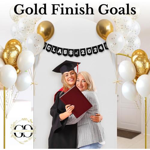 Metal Arch Backdrop Stand and Cover Set – 3 Gold Frames (7.2ft, 6ft x2) with White Wrinkle-Free Spandex Covers, Water Weights, Bags & Case – Wedding, Birthday, Baby Shower, Party Decor