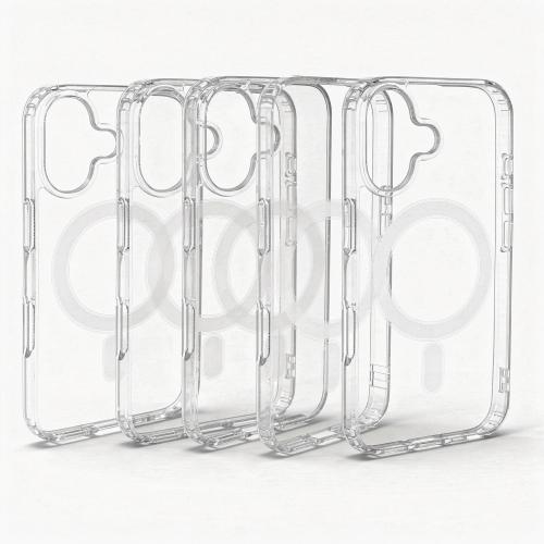 Clear Case for iPhone 16, Anti-Yellowing, Military-Grade Protection, Shockproof Slim Magnetic Transparent Phone Cover