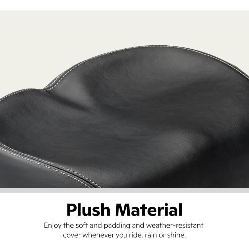 Schwinn Comfort Bike Seat, Quilted or Foam Padded Bike Saddle, Various Styles, Weather-Resistant Cover, Easily Attaches to Most Standard Seatposts