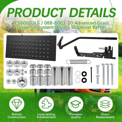 ACS6000ULS Lawn Mower Chute Blocker,Compatible with Most Zero Turn Mowers,Mower Chute Blocker Replace Part Number 088-6003-00, 088600300