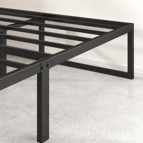 ZINUS Lorelei 14 Inch Metal Platform Bed Frame, Mattress Foundation with Steel Slat Support, No Box Spring Needed, Easy Assembly, Queen, Black