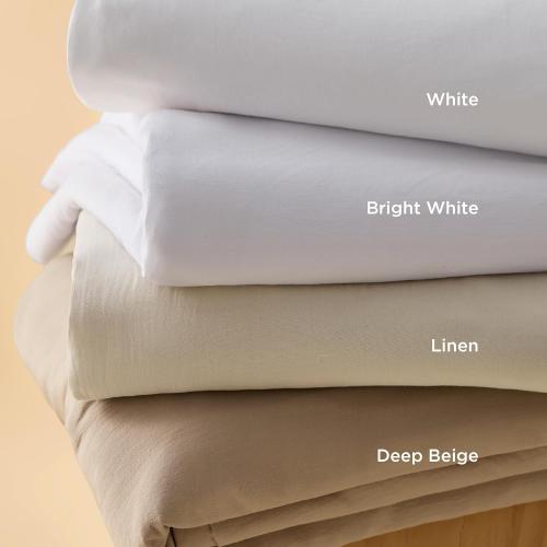 Bedsure California King Duvet Cover - Prewashed Cotton-Like Extra Soft Bedding Set, Includes 1 Cal King Duvet Cover 104x98 Inches with Zipper Closure & 2 Pillow Shams, Linen, Comforter Not Included