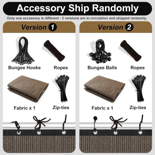 Artpuch 90% Sun Shade Cloth, 10 x 12 FT Pergola Shade Cover Canopy with Grommets, Sun Screen Fabric Tarp for Patio, Outdoor, Garden, Backyard, Mocha