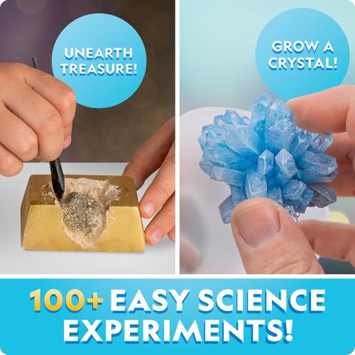 National Geographic Earth Science Kit – 100  Science Experiments & Activities for Kids, Crystal Growing, Volcano Science Kit, Rock Collection, STEM Project Toy for Boys & Girls (Amazon Exclusive)