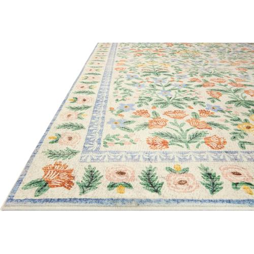 Loloi Rifle Paper Co. Eden Collection EDE-02 Mughal Garden Cream 2'-6 x 9'-6 Runner Rug feat. CloudPile™