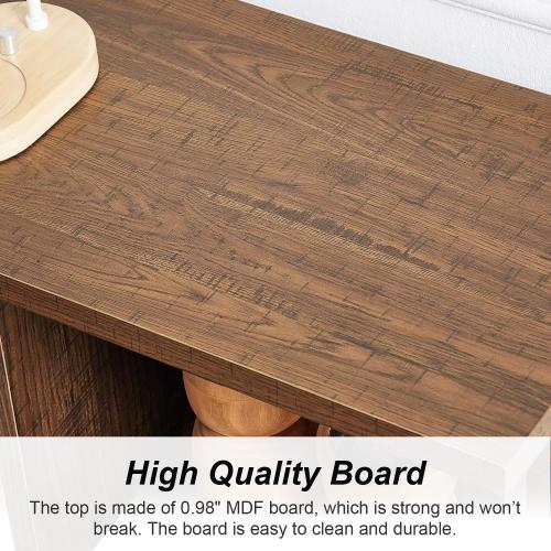 HOMISSUE 6 Cube Storage Organizer Shelf, Rustic Short Bookshelf with 3 Storage Bins, Industrial Horizontal Bookshelf with Metal Frame, Low and Wide Cube Bookcase for Living Room and Office, Brown