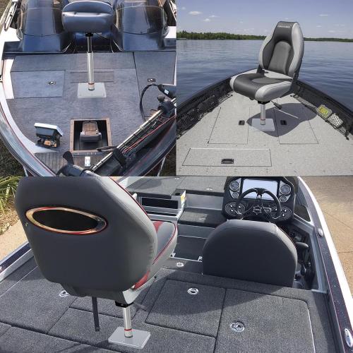 Adjustable Boat Seat Pedestal Base Mount Kit with Lock in 3/4 Boat Seat Pin Post&Marine Power Pedestal Mount Base for Marine Fishing Bass Chair,Post Adjustable Height 18 to 24 Inches